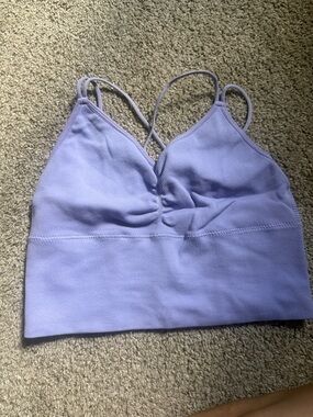 Seamless Lavender Bralette with Crisscross Straps